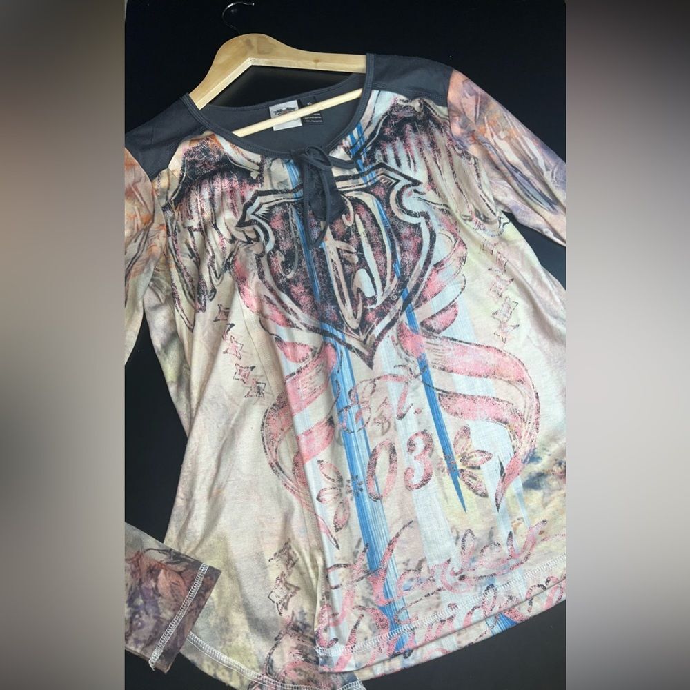 Harley Davidson y2k Long Sleeve Top Size XL EUC